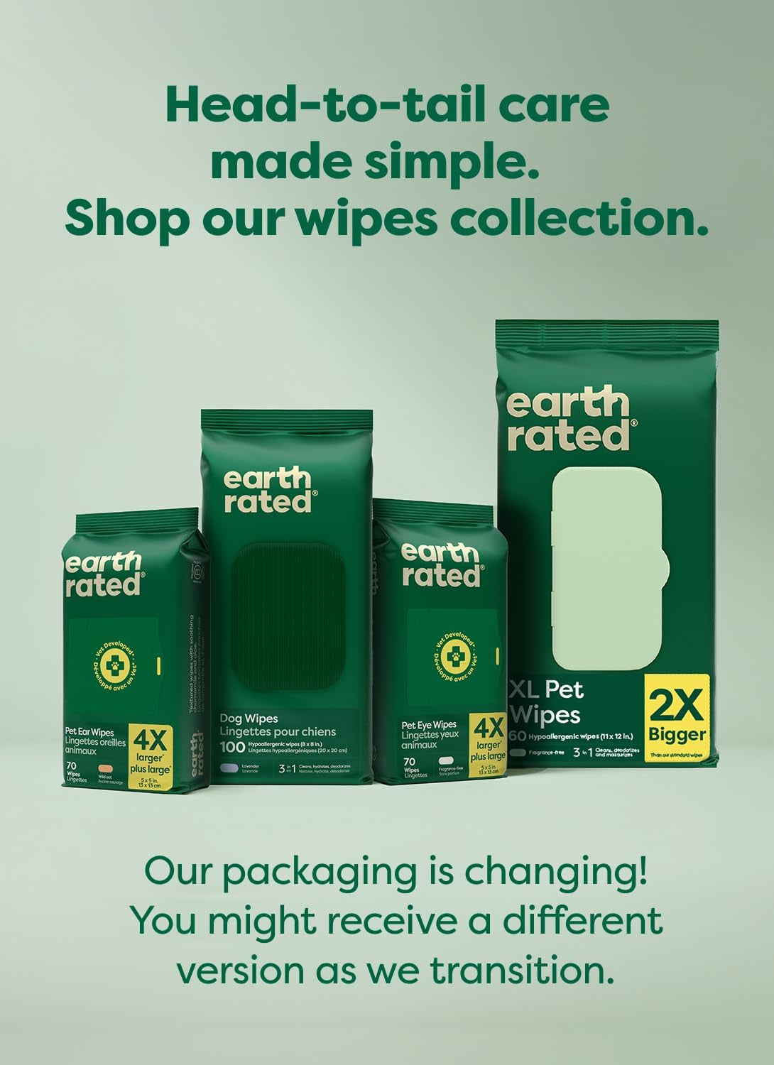 Lavender scented dog grooming wipes