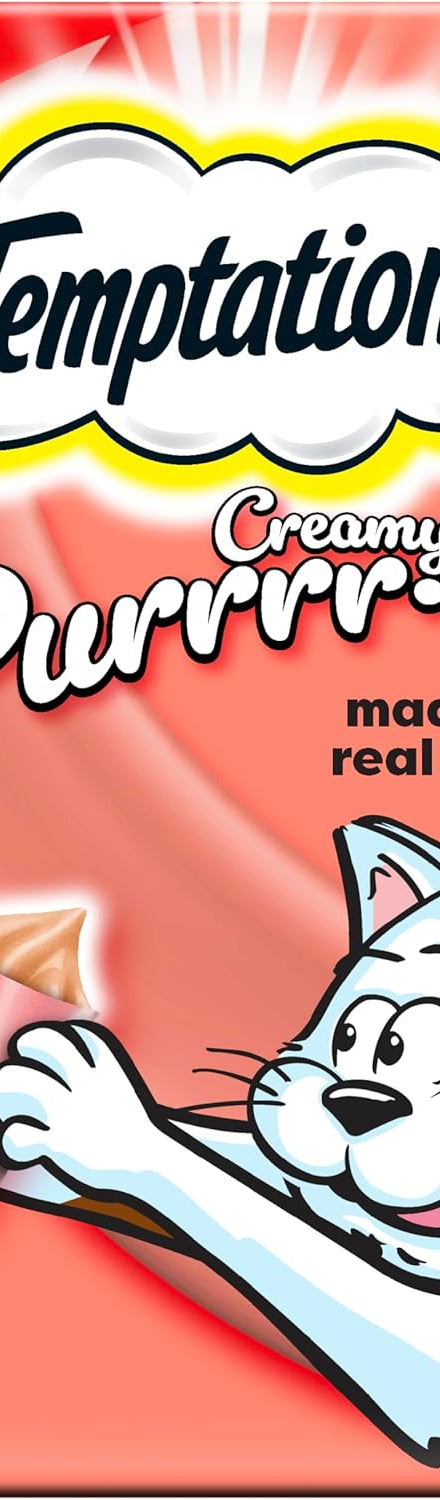 Creamy Salmon Puree Squeezable Lickable Cat Treats – 24 Count, 0.42 oz Tube