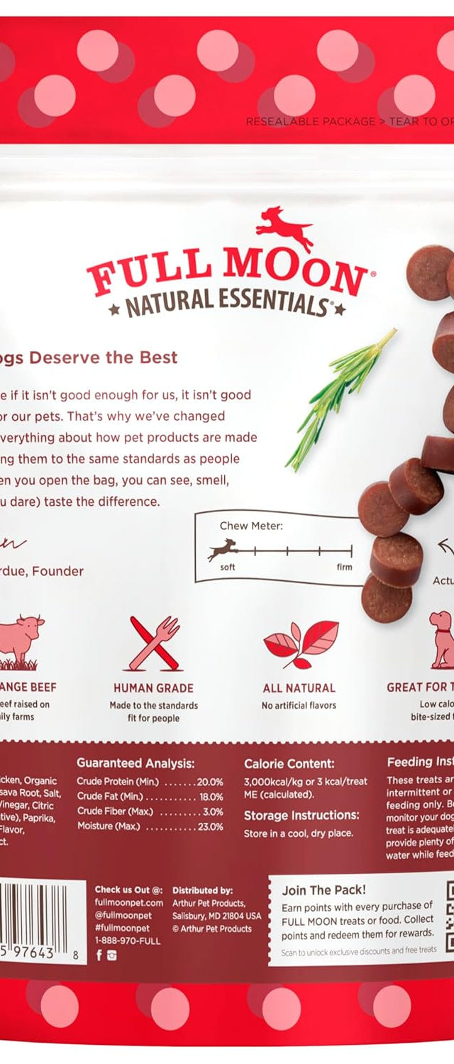 Savory Essential Beef Bites – 8 oz Natural Dog Treats Made with Real Beef