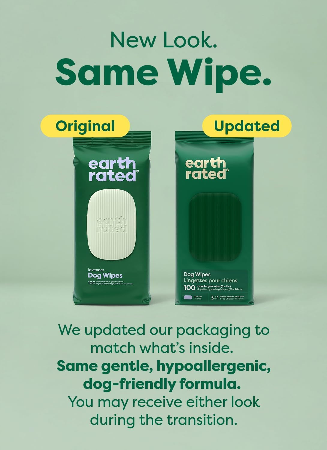 Dog wipes for cleaning paws body and face