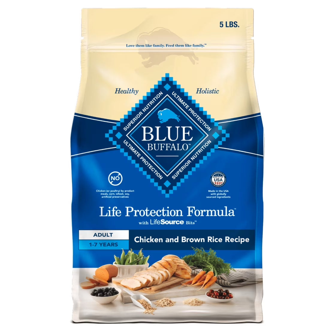 Life Protection Formula Adult Dry Dog Food, Chicken & Brown Rice, 5 Lbs.