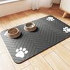Absorbent pet feeding mat for dog and cat bowls