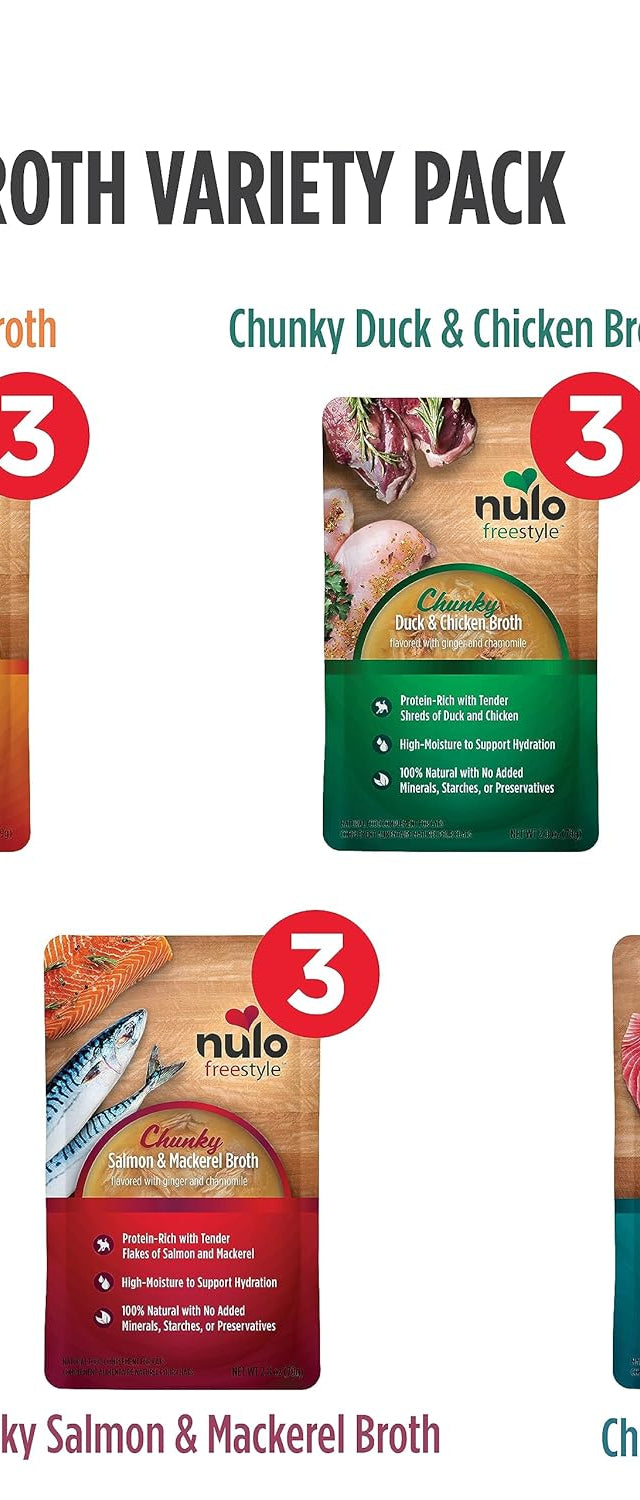 Freestyle Cat & Kitten Wet Food Broth - Premium All Natural Grain-Free Topper with No Added Minerals or Preservatives and High Animal-Based Protein